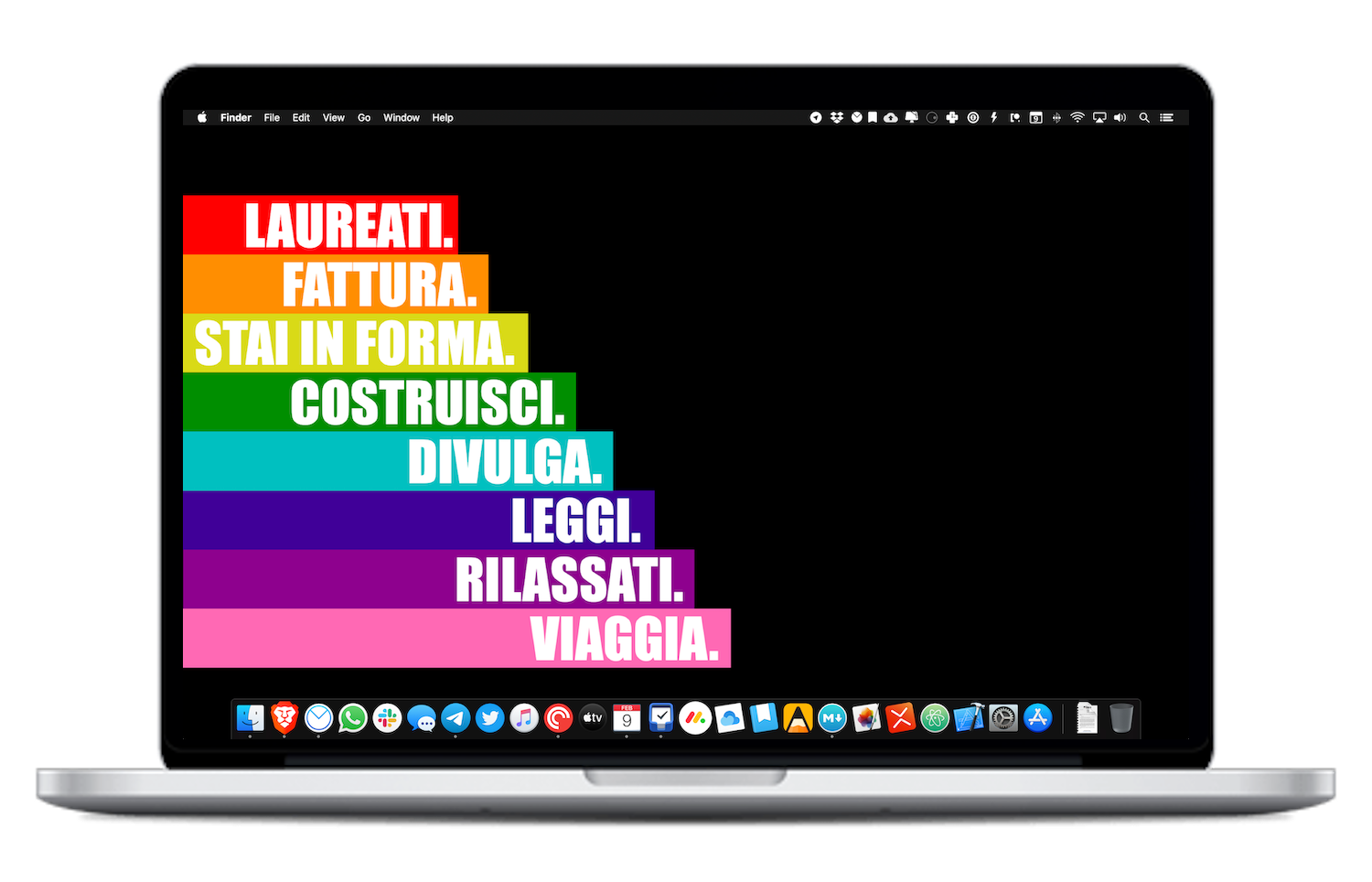 Dock del MacBook Pro, macOS, 2020