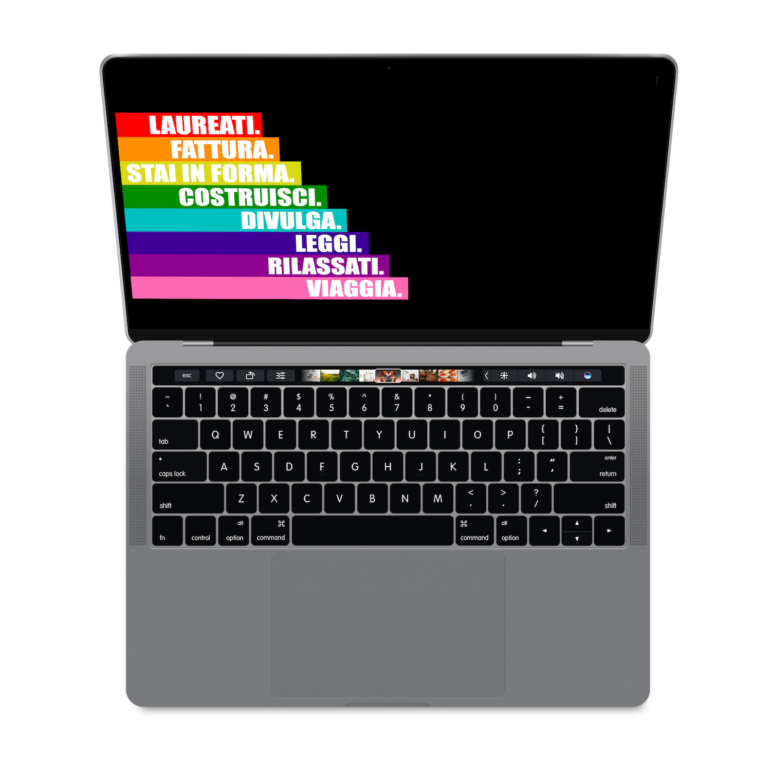 Mockup dei Gruppi di Attività su MacBook Pro